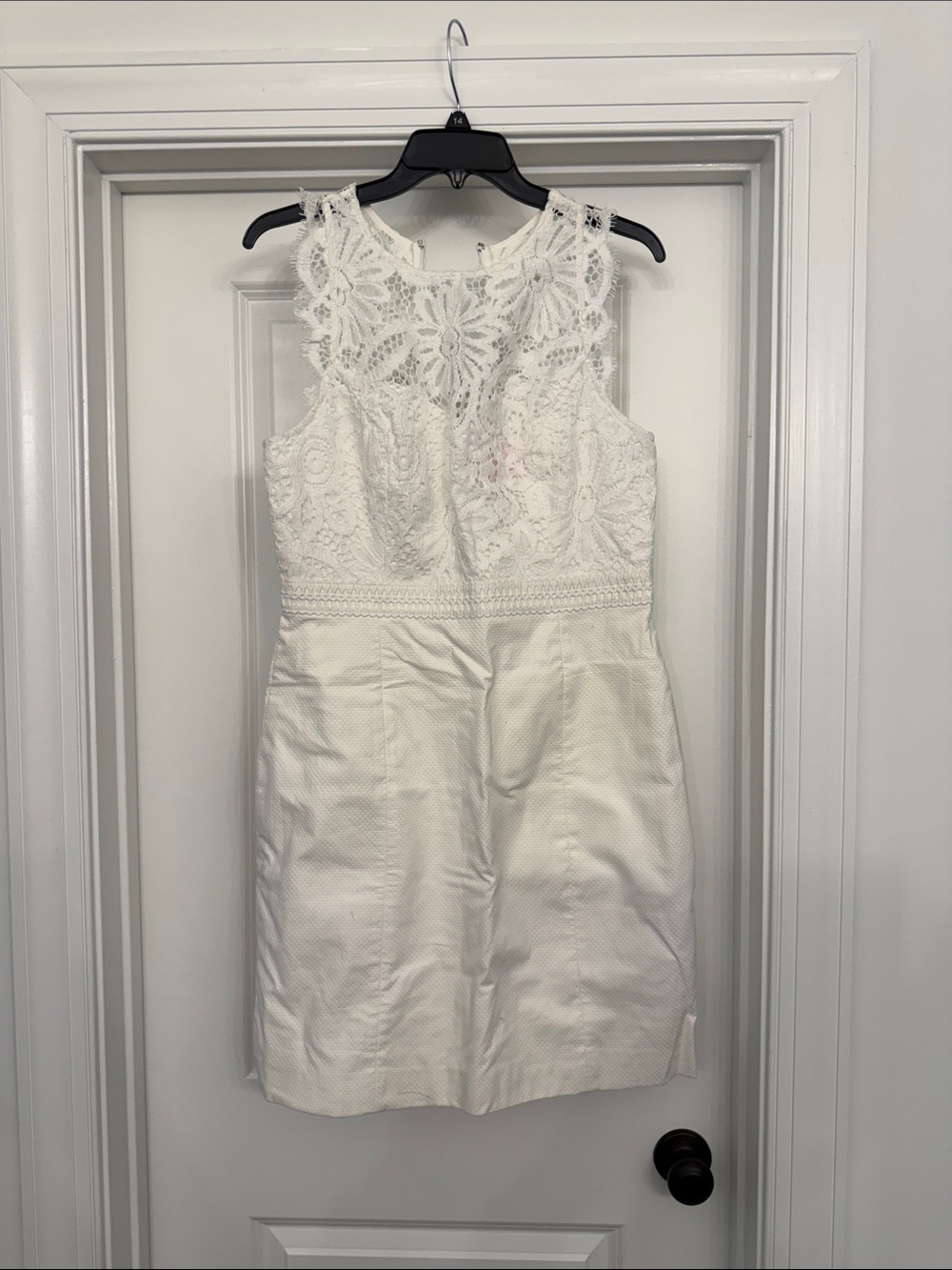 Lilly Pulitzer White Lace Bodice Sheath Dress size 10